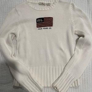 ralph lauren flag knitted jumper